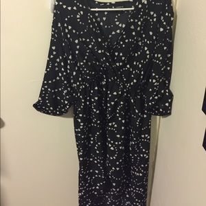 Sweet heart high low faux wrap shirt