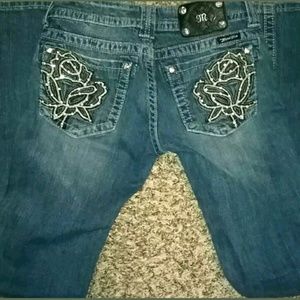 WOMANS MISS ME ROSE EMBELLISHED POCKETS W/ BLING