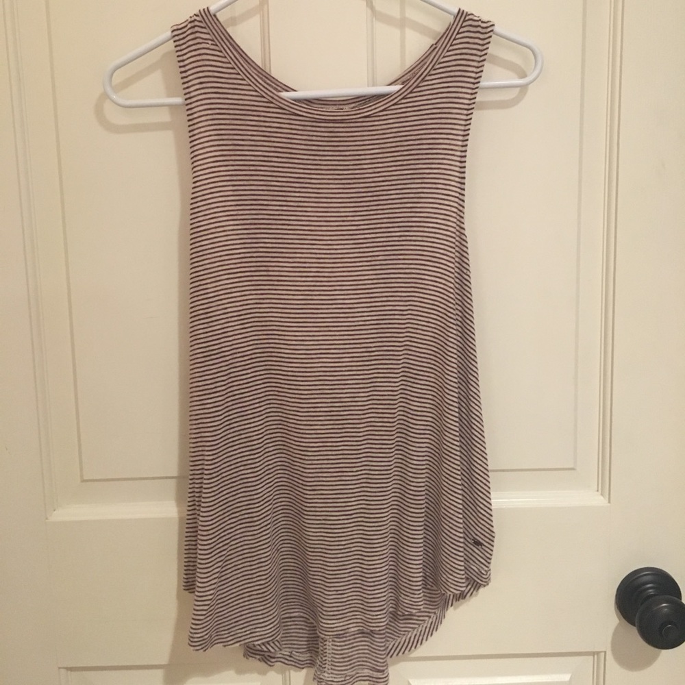 Maroon and white striped tank top!