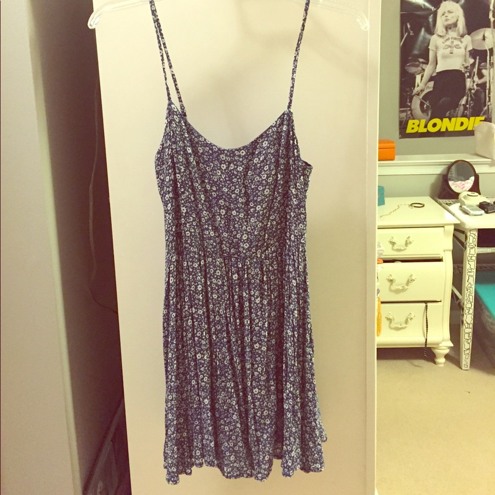Blue and white flower sundress