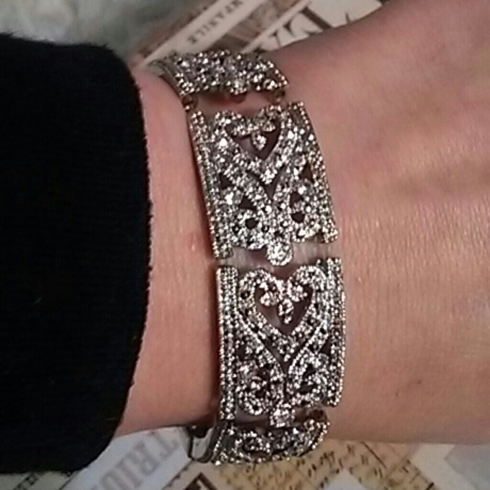 🆕💕 forever heart link crystal bracelet