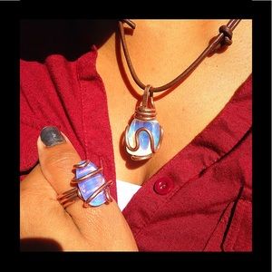 Opalite pendant/ring set.