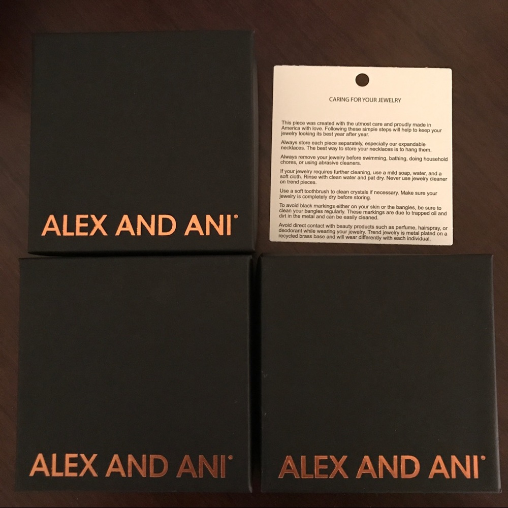 4 ALEX AND ANI gift boxes and care card