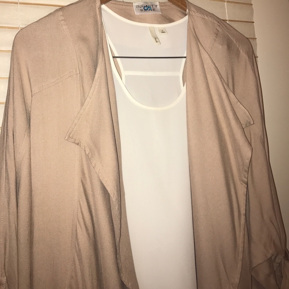 LAST ONE -Tan open front jacket - Picture 4 of 5