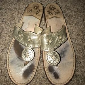 Jack Rogers Hampton Flats Sandals Platinum
