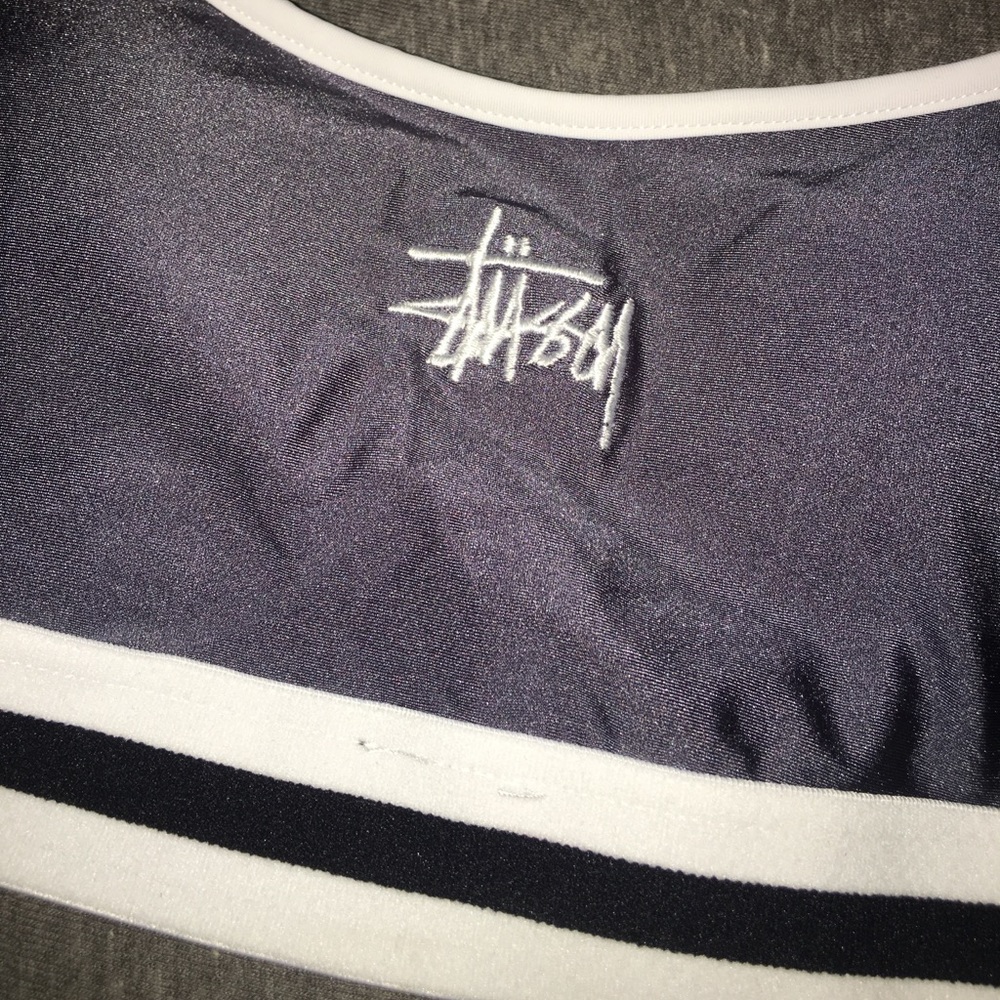 Stussy Juliano crop top bikini top silver bralette - Picture 2 of 6