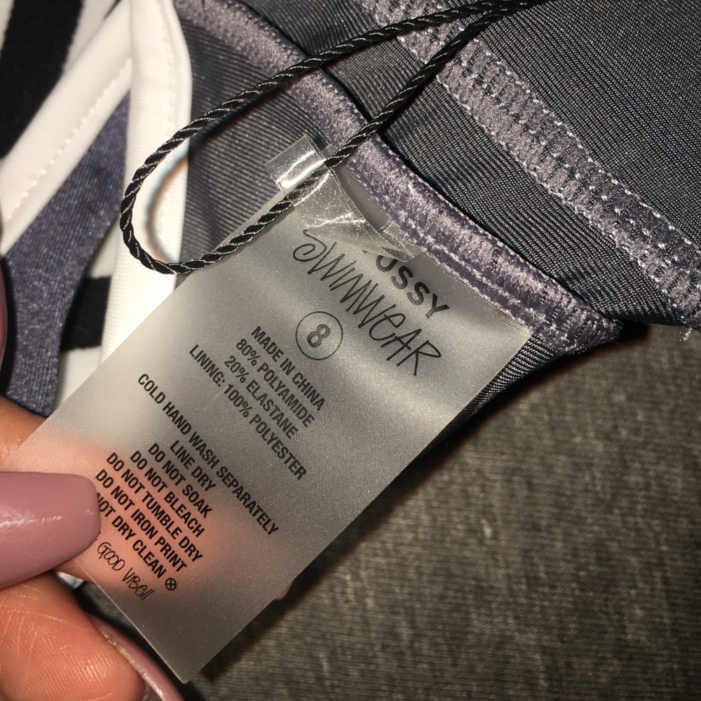 Stussy Juliano crop top bikini top silver bralette - Picture 5 of 6