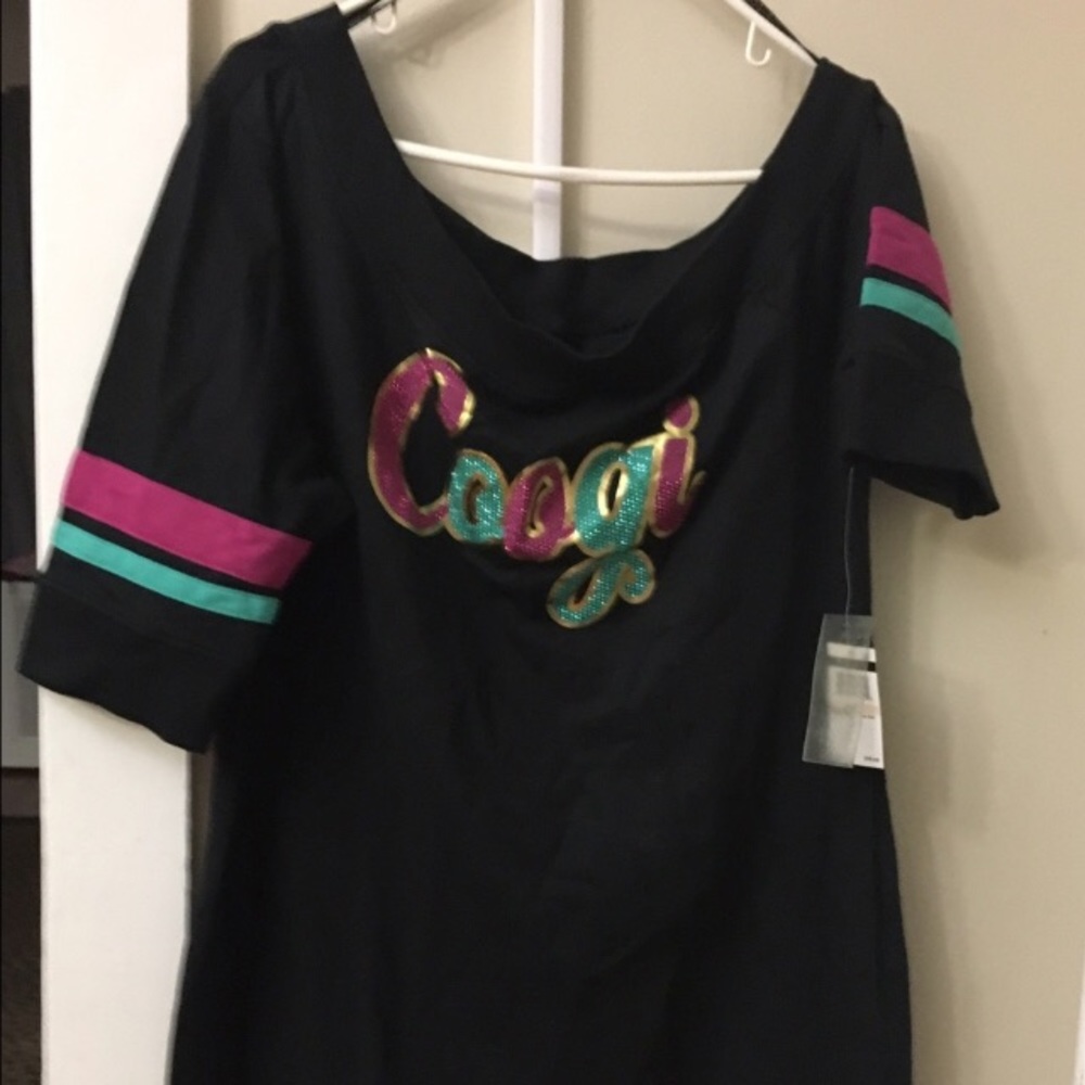 NEW COOGI Black Off the Shoulder Mini Dress