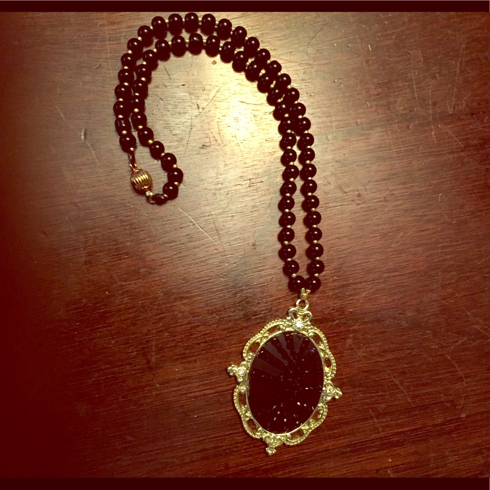 Gothic beaded vintage necklace