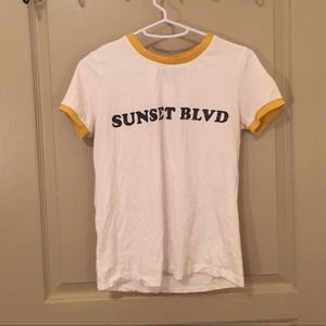 Forever 21 Sunset Blvd Ringer Tee - Small