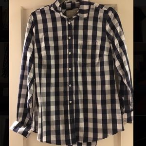 banana republic gingham top