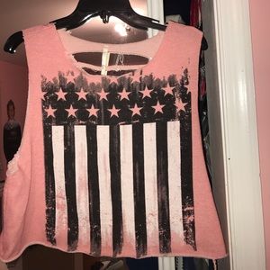 CUTE PINK MUSCLE TEE