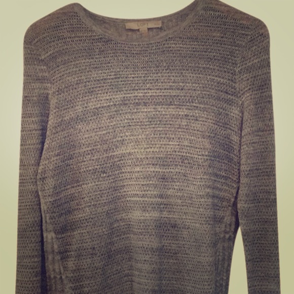 Ann Taylor Loft medium petite gray sweater - Picture 1 of 6
