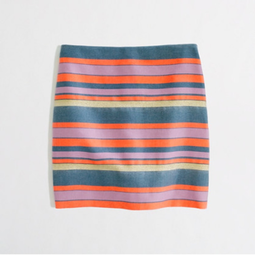 NWOT J. Crew Shiny-Stripe Mini