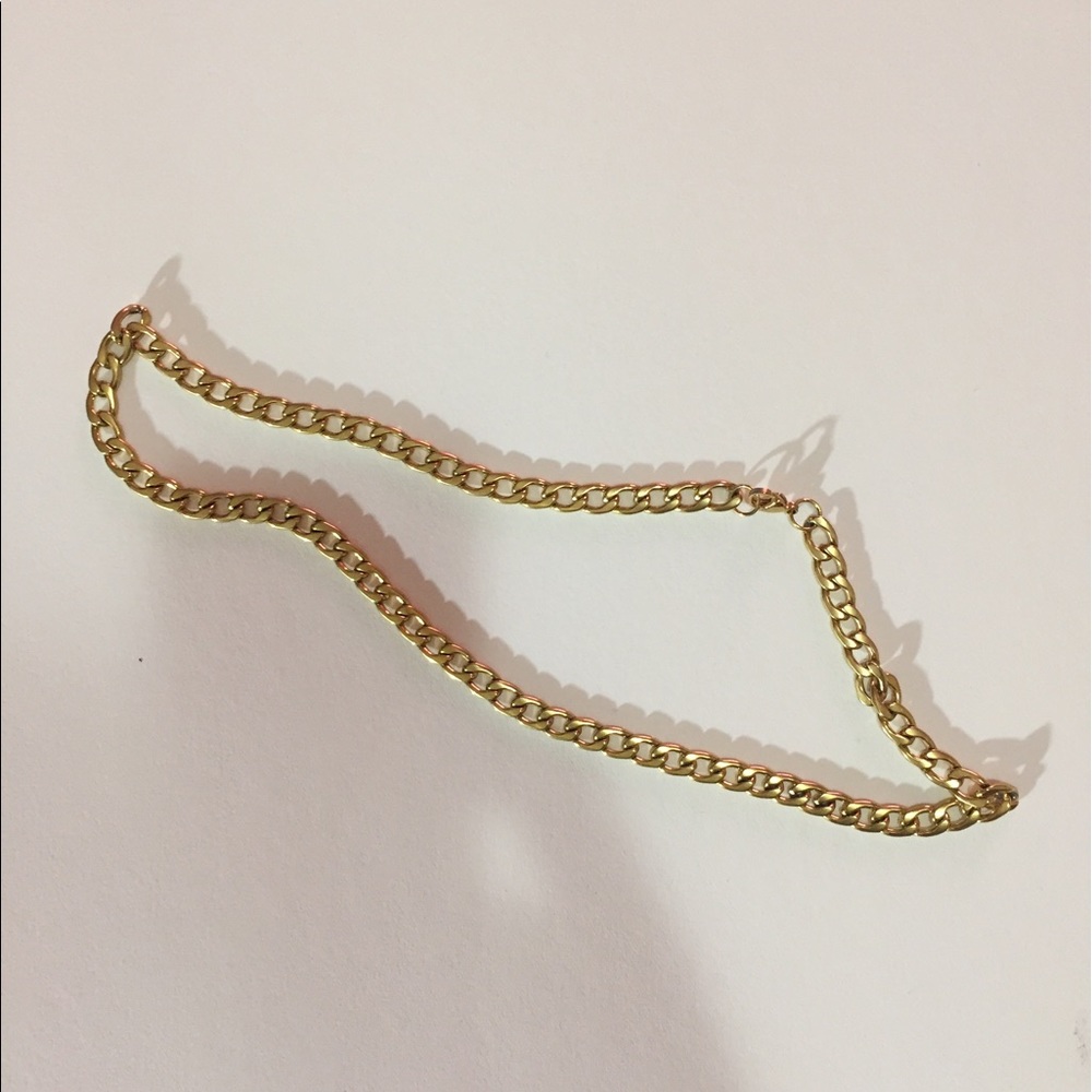 Necklace. Gold Stainless Steel