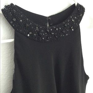 Jones New York 6 black beaded neckline LBD