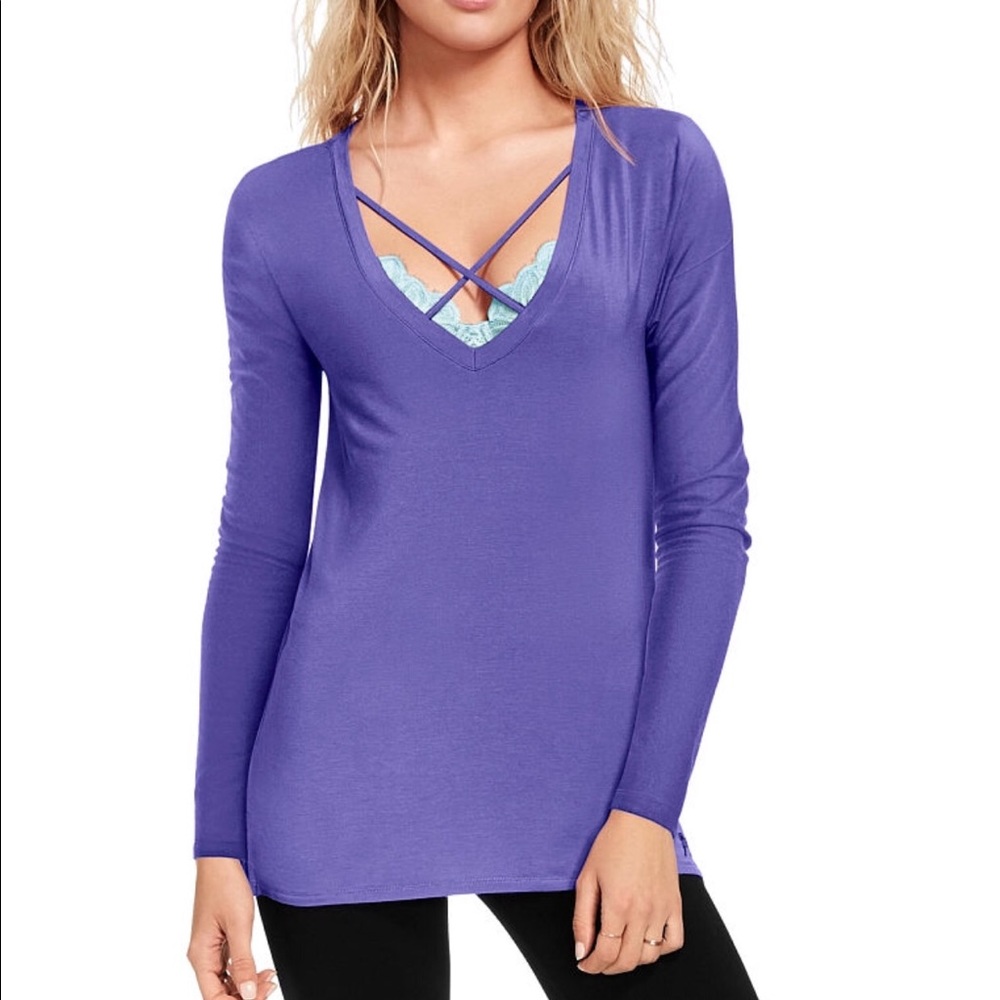 Medium PINK Super Soft V Neck Tee