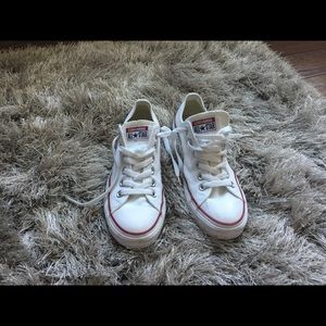White converse, worn only once.  Mint Condition.