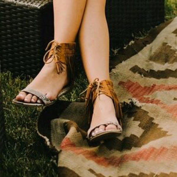 Fringe Boho Chic Multicolor Sandals - Picture 2 of 6
