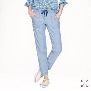 j. crew chambray drawstring pant