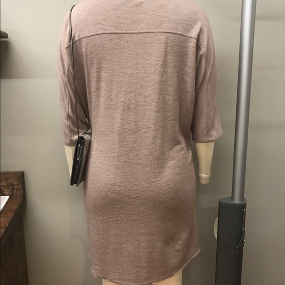 Knit dress with leather detail - Picture 3 of 3