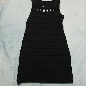 Black bandage mini dress