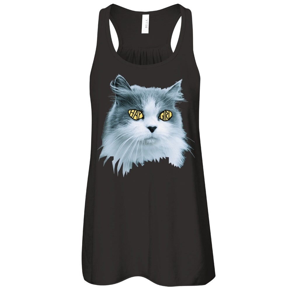 Hay Girl Cat Racerback Tank