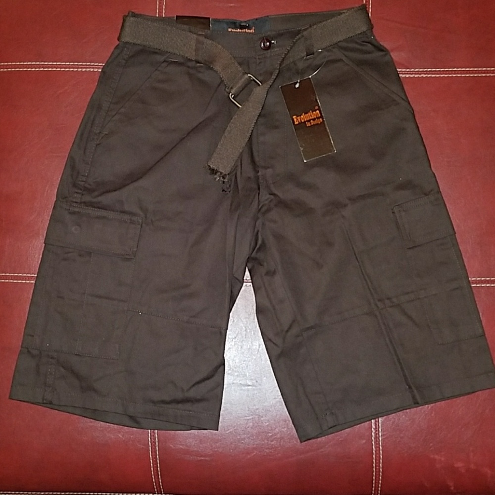 Evolution Brown Cargo Cotton Shorts size 30