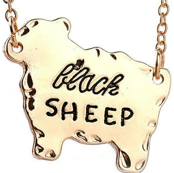 Black sheep necklace jewelry chain gold colored - Picture 2 of 6