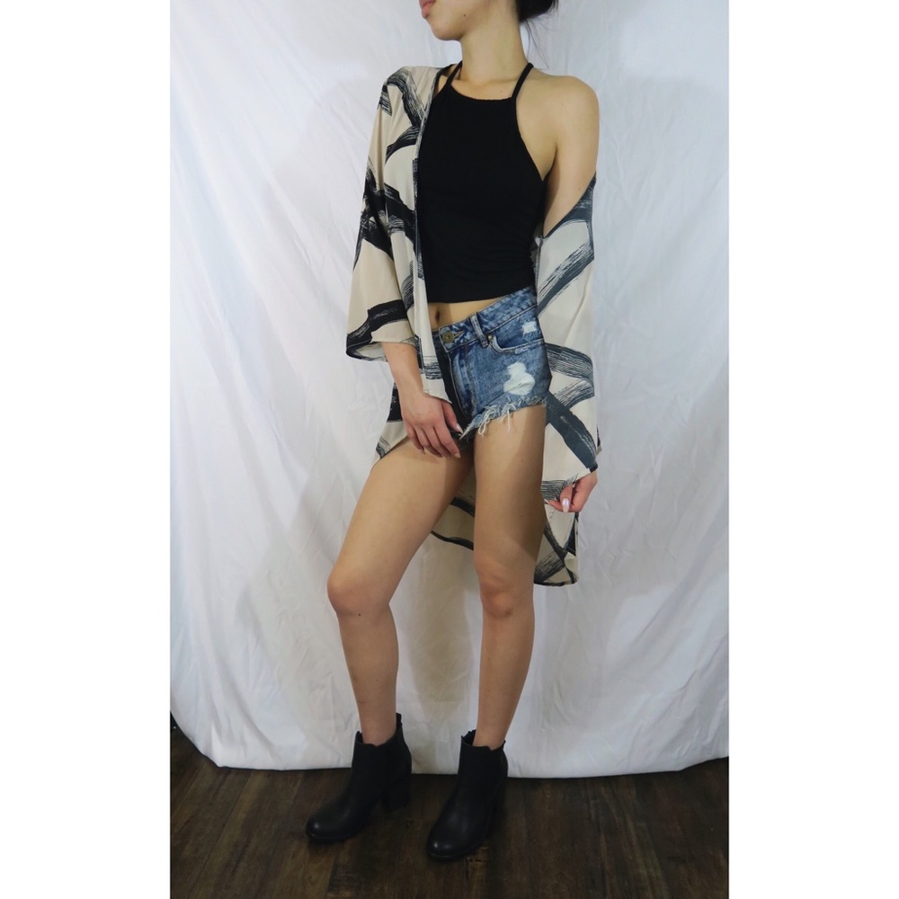 Nude and Black cover up