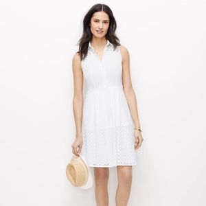 Ann Taylor sleeveless eyelet dress