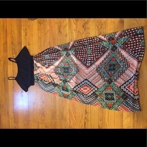 Aztec print maxi dress