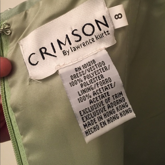 Sage green beaded long gown - Picture 7 of 7