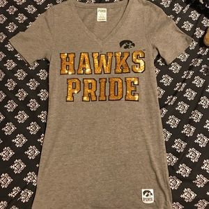 VS pink Iowa Hawkeyes shirt