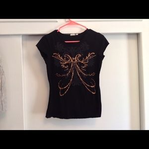 Black and Gold Design Women's Tshirt