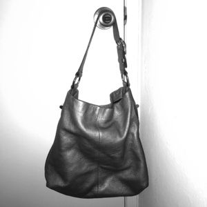 COACH metallic leather handbag
