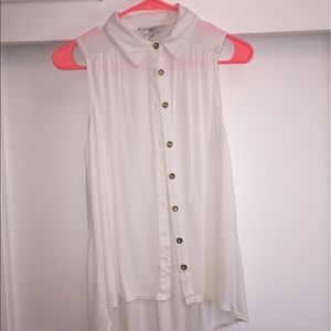 White Shirt with Gold buttons