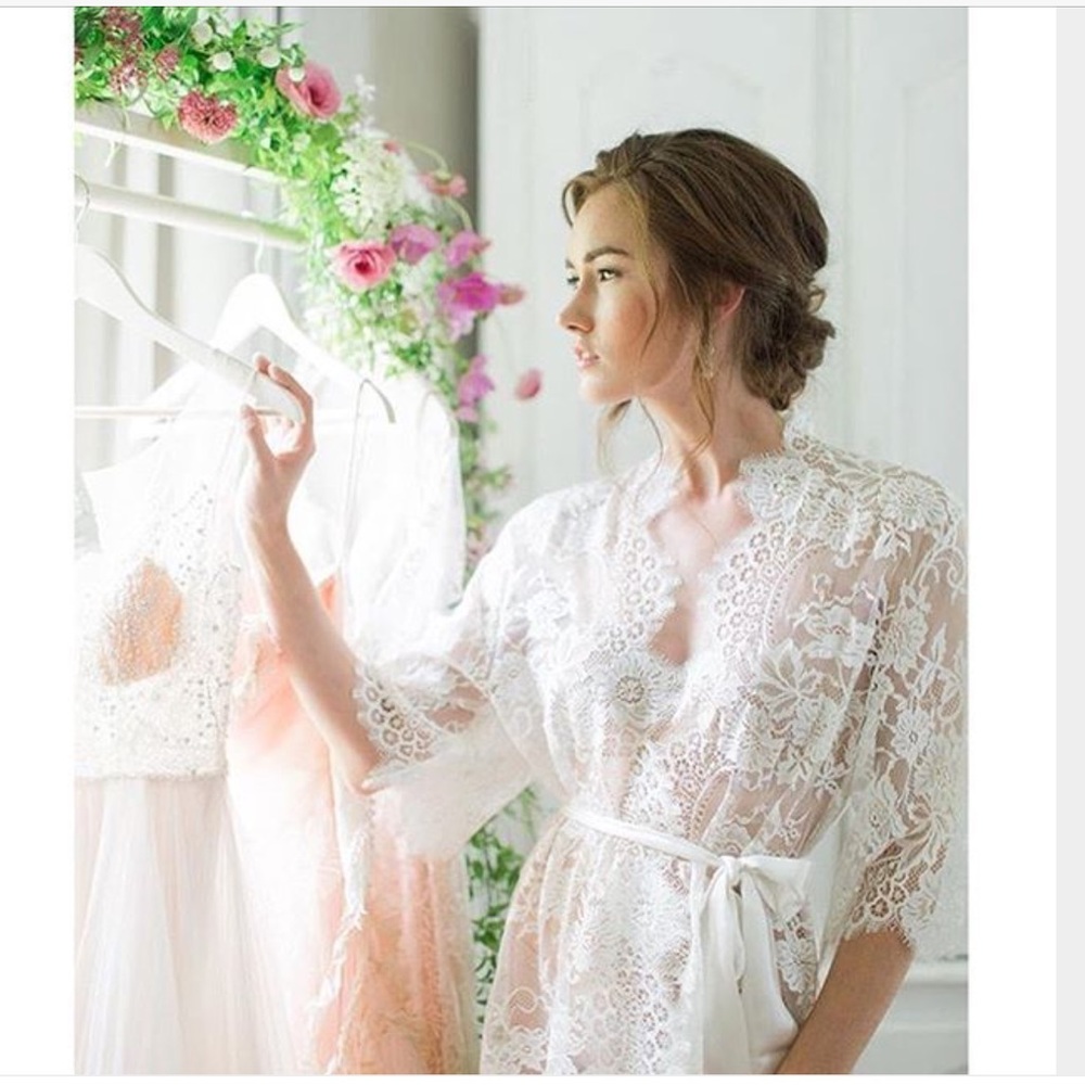 Lace Robe Bride before the dress Photo sexy MEDIUM