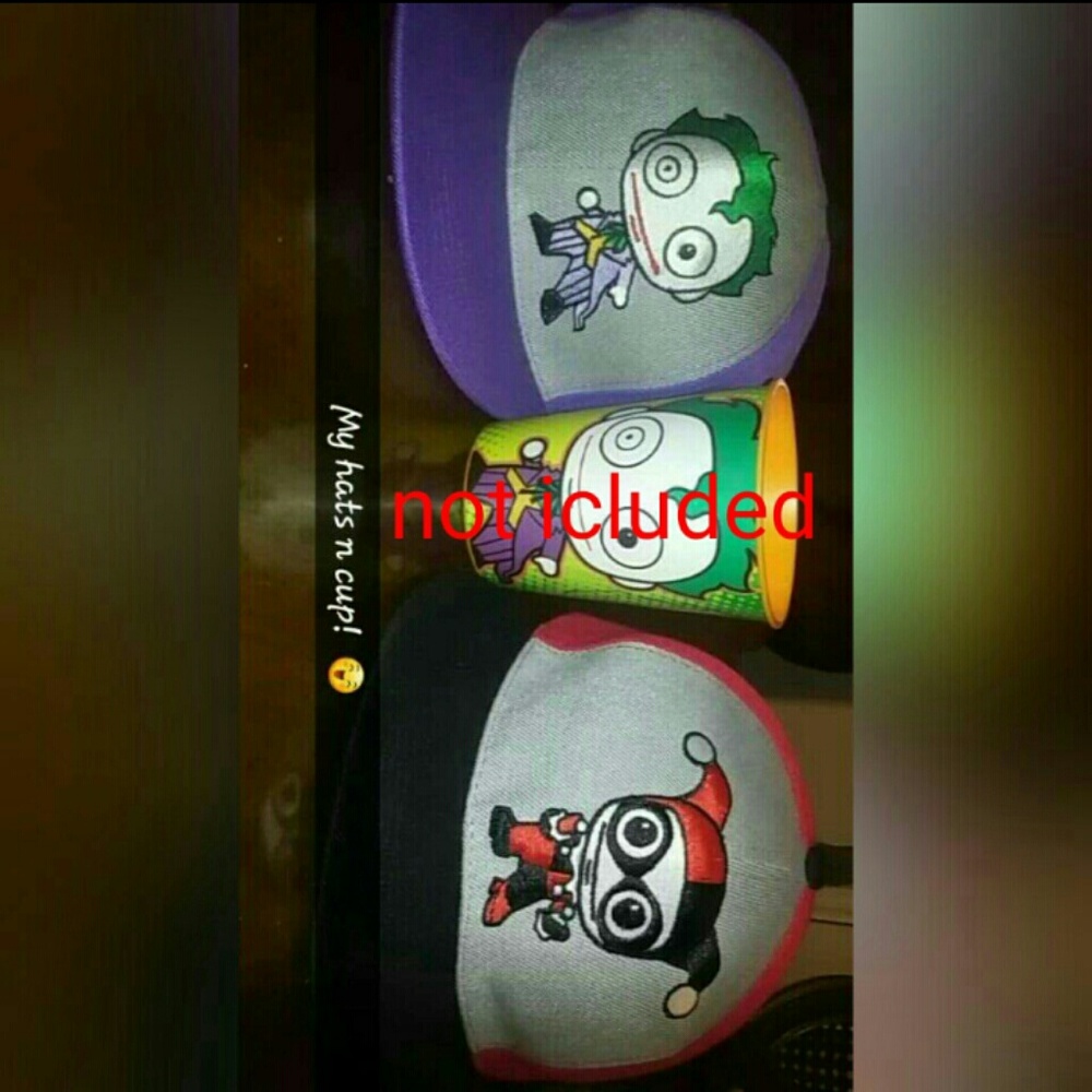 Harley quinn and joker caps