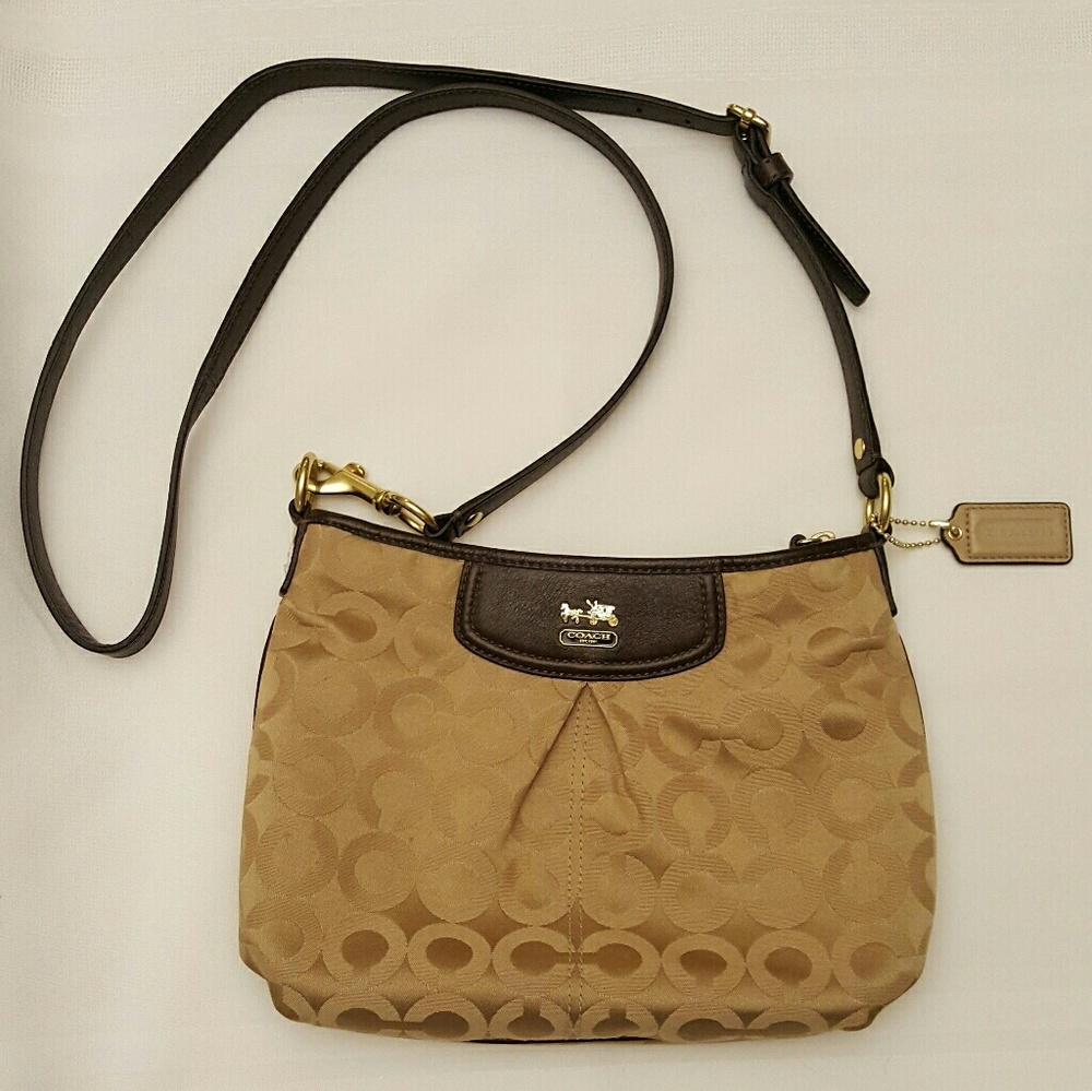 Coach tan and brown cross body bag NEW