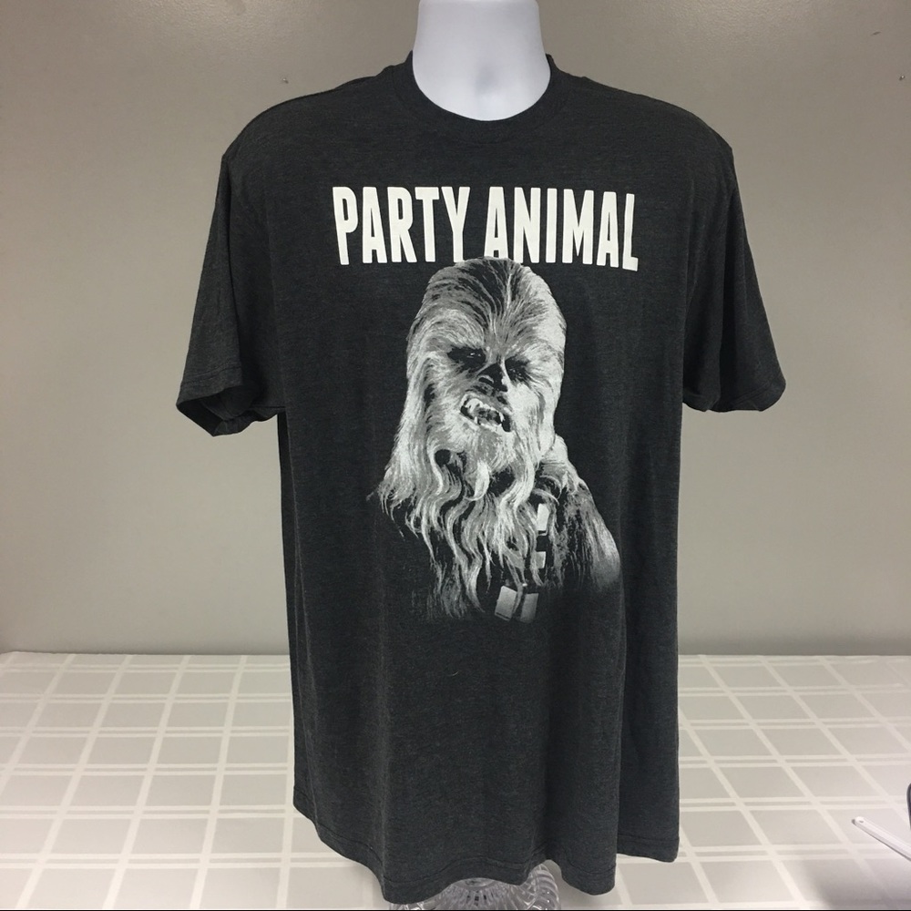 Star Wars Chewbacca XL Party Animal Shirt Gray XLG