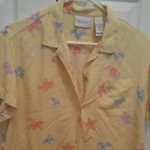 90s Liz Claiborne button-down short sleeve top