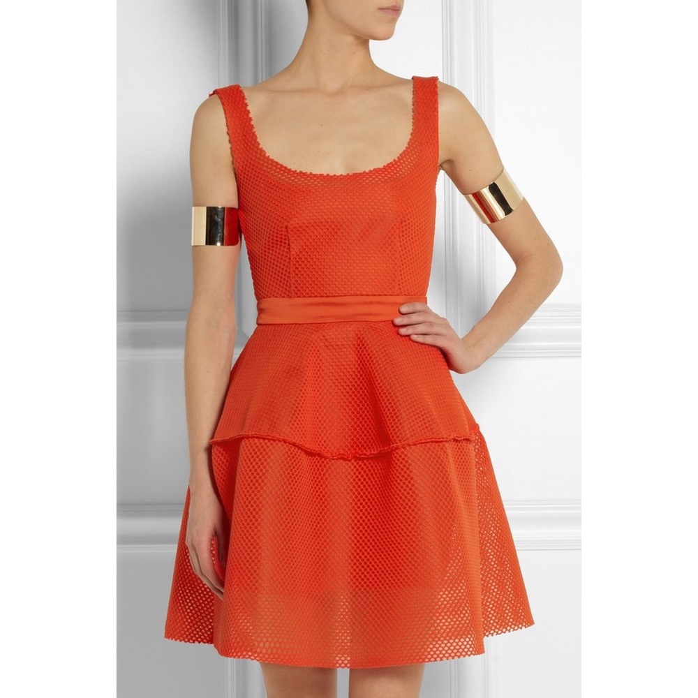 Maje mesh dress orange