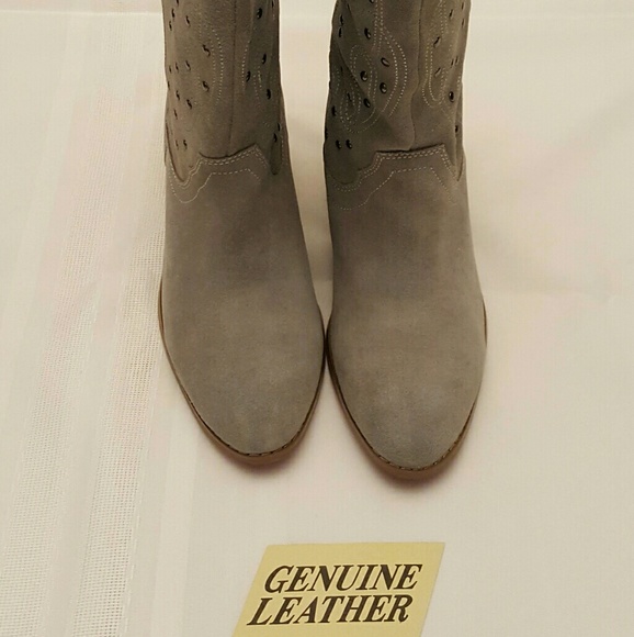 Twiggy London Charcoal Leather Boots - Picture 3 of 8