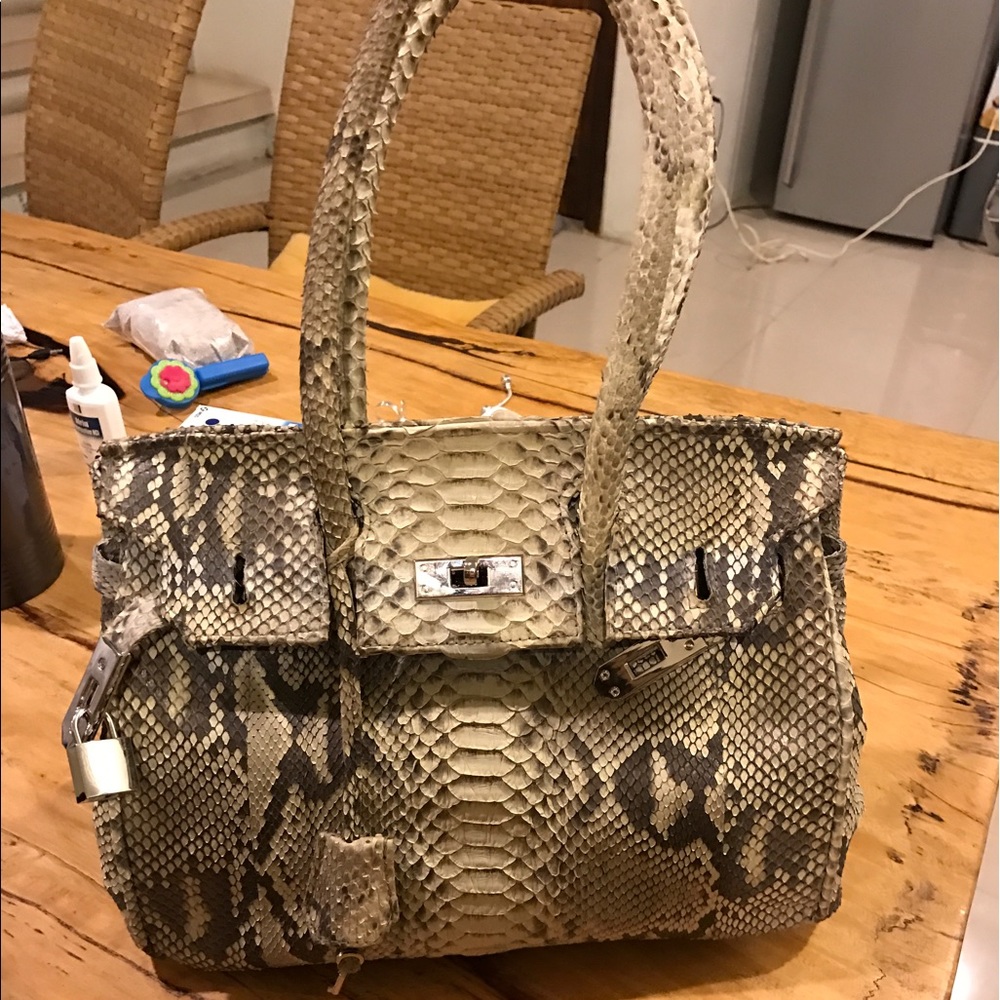 Real snake skin bag