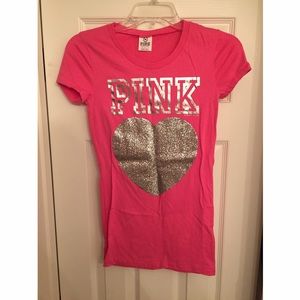 VICTORIAS SECRET pink tshirt NEVER WORN