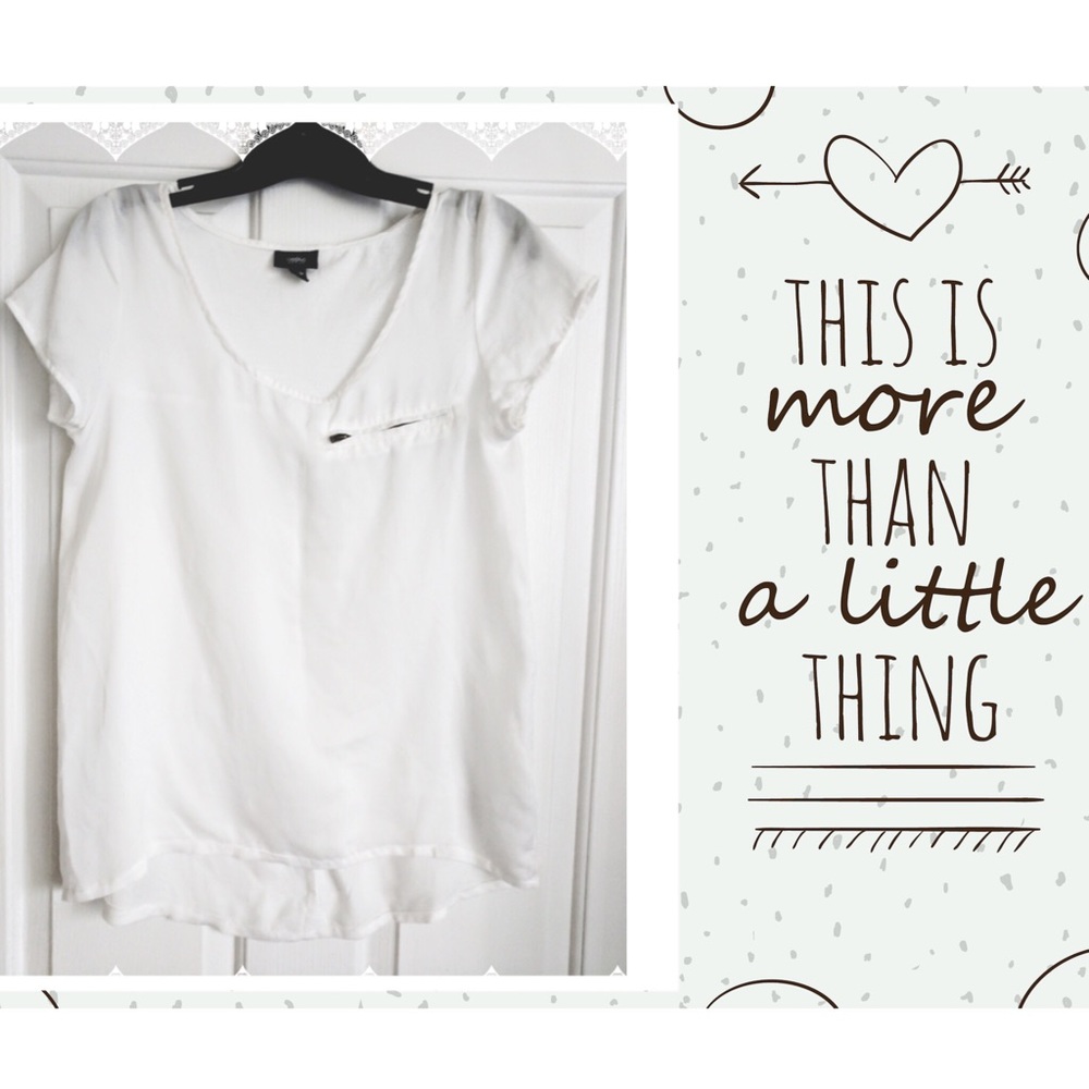 White High-Low Tee