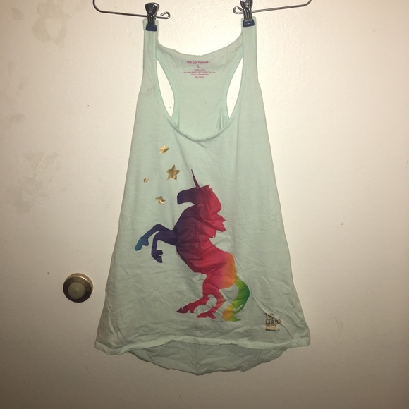 The Color Run Tops - 💕NEVER BEEN WORN Unicorn Racerback Tank💕