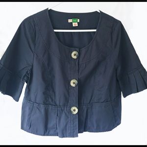 Anthropologie Pleated Peplum Jacket