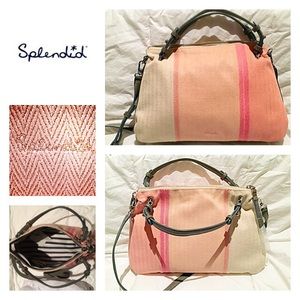 Splendid Pink Sunkist Canvas Monterey Satchel Splendid Pink Sunkist Canvas Monterey Satchel